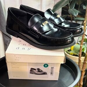 A New Day Women’s Shiny Black Slip-On Loafers